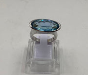 Anello Topazio azzurro