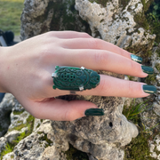 anello particolare verde tartaruga roma etnico myka gioielli chiara ferragni gioielli artigianali gioielli fatti a mano negozio di gioielli a roma gioielleria a roma