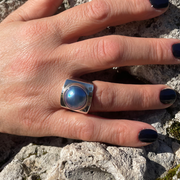 anello chevalier grigio azzurro roma etnico myka gioielli chiara ferragni gioielli artigianali gioielli fatti a mano negozio di gioielli a roma gioielleria a roma